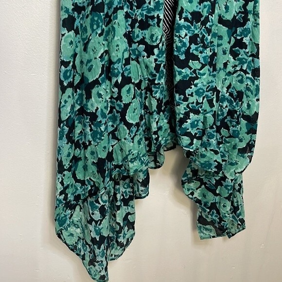 VOLCOM MIX PAISLEY PRINTED FLOWY HANDKERCHIEF HEM Spaghetti strap DRESS XS - Picture 5 of 11